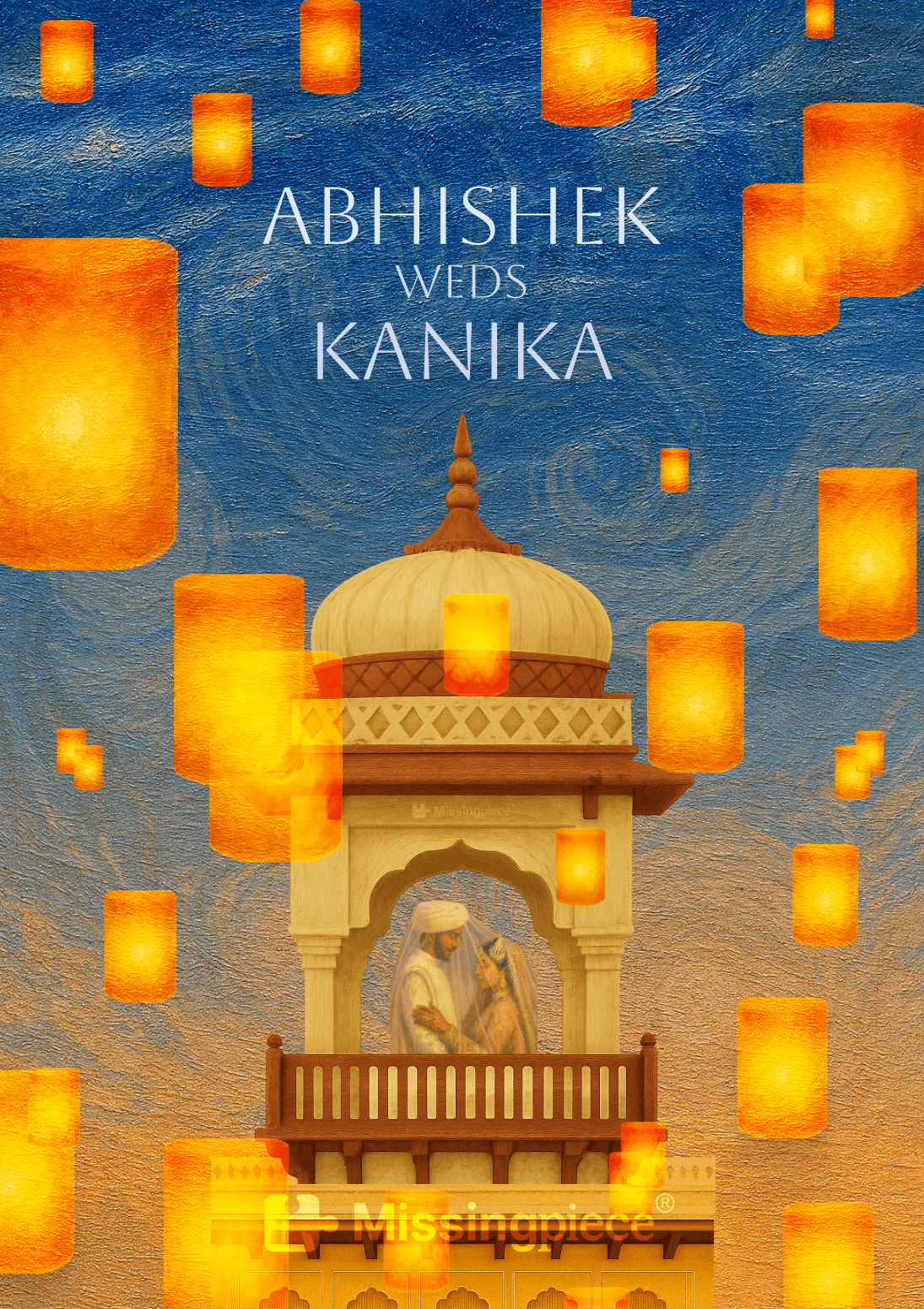 Royal Hindu Wedding Invitation (Digital)