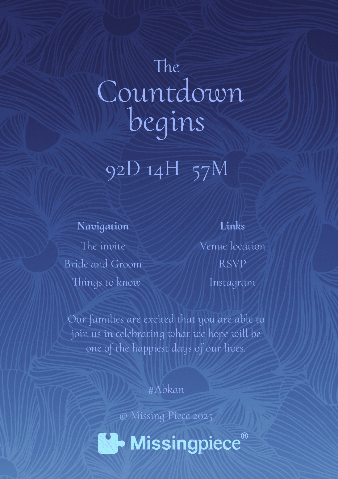 Heritage Hindu Wedding Invitation (Digital)