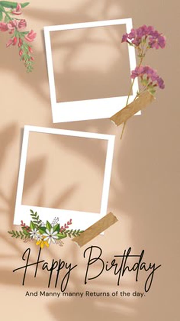 Yaadein polaroid birthday invitation website template by Invifest